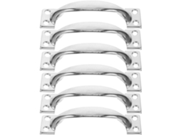 Conjunto De 6 Puxadores Rústicos Em Formato Laço Para Gavetas E Armários Cozinha, Puxador De Porta Ferro Maciço 10cm 4 Polegadas