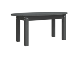 Mesa de Centro MAISON EXCLUSIVE em Madeira de Pinho Maciça Cinzento (80x40x35 cm)