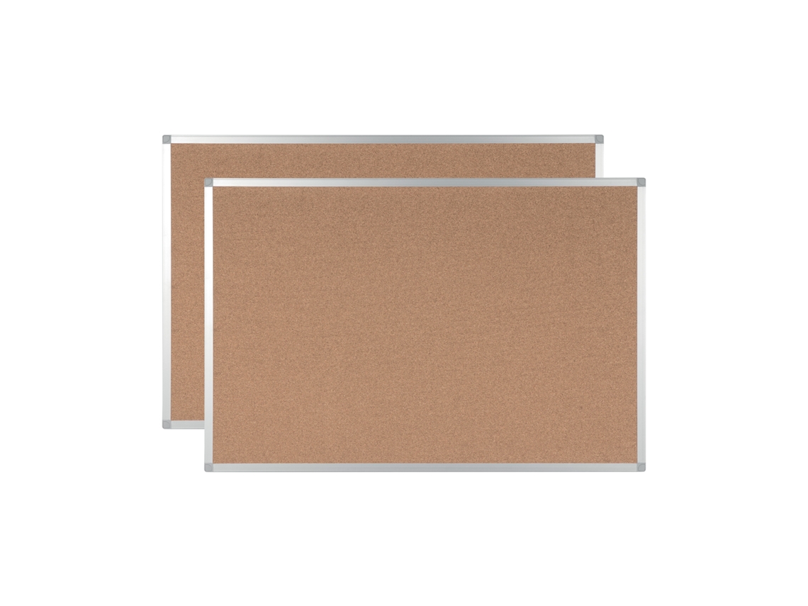 Quadro em Cortiça, com aro em alumínio, 106,5 x 75 cm, Pack de 2 BI-OFFICE