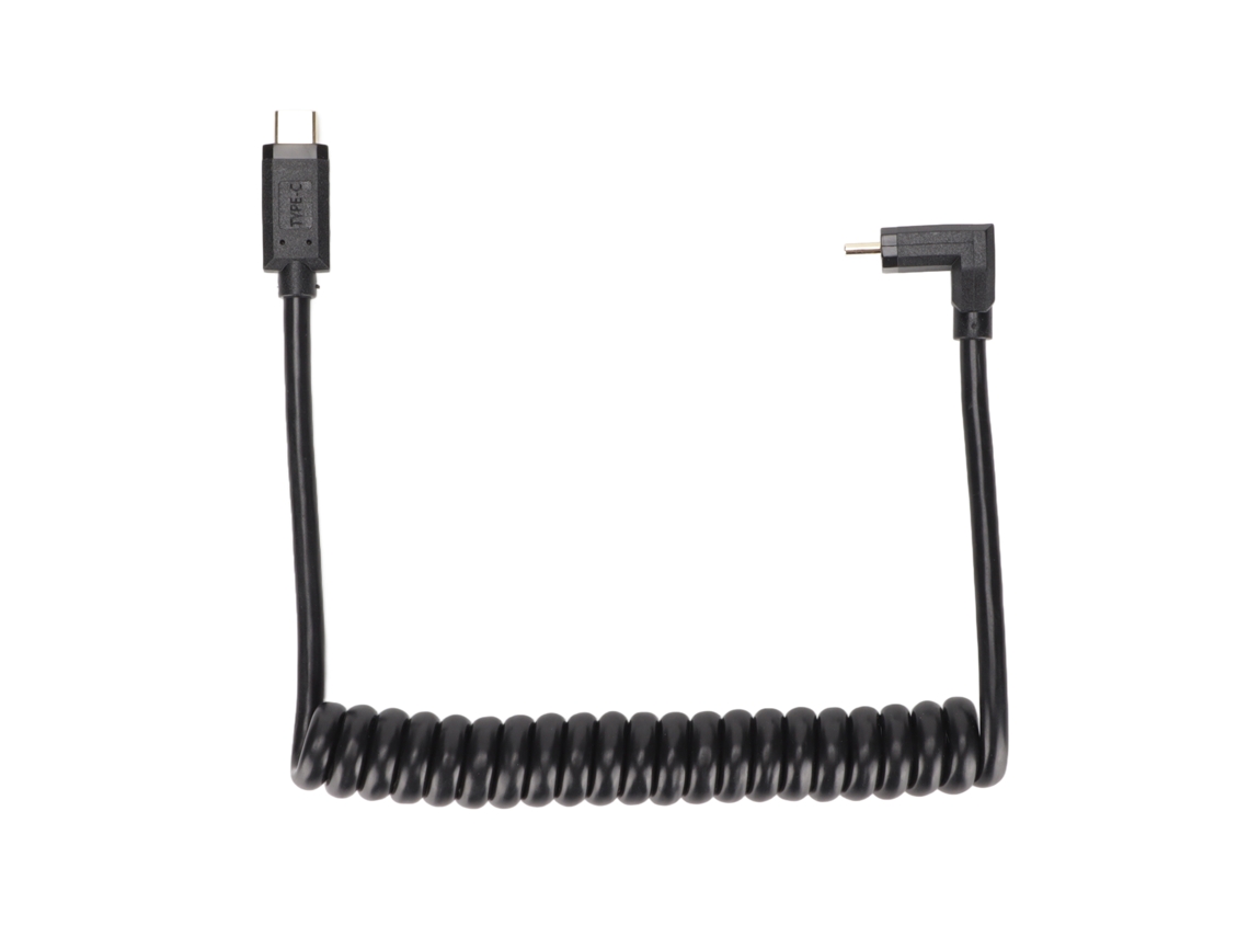 Cabo USB-C a USB-C, carga rápida 3A, 10 Gbps, 4K 60Hz, 1,2 m, design de mola helicoidal S/MARCA