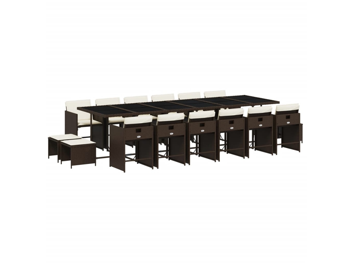 Garden Dining Set, Garden Dining Sets Vidaxl Marrom Rattan / Vime (n/a)