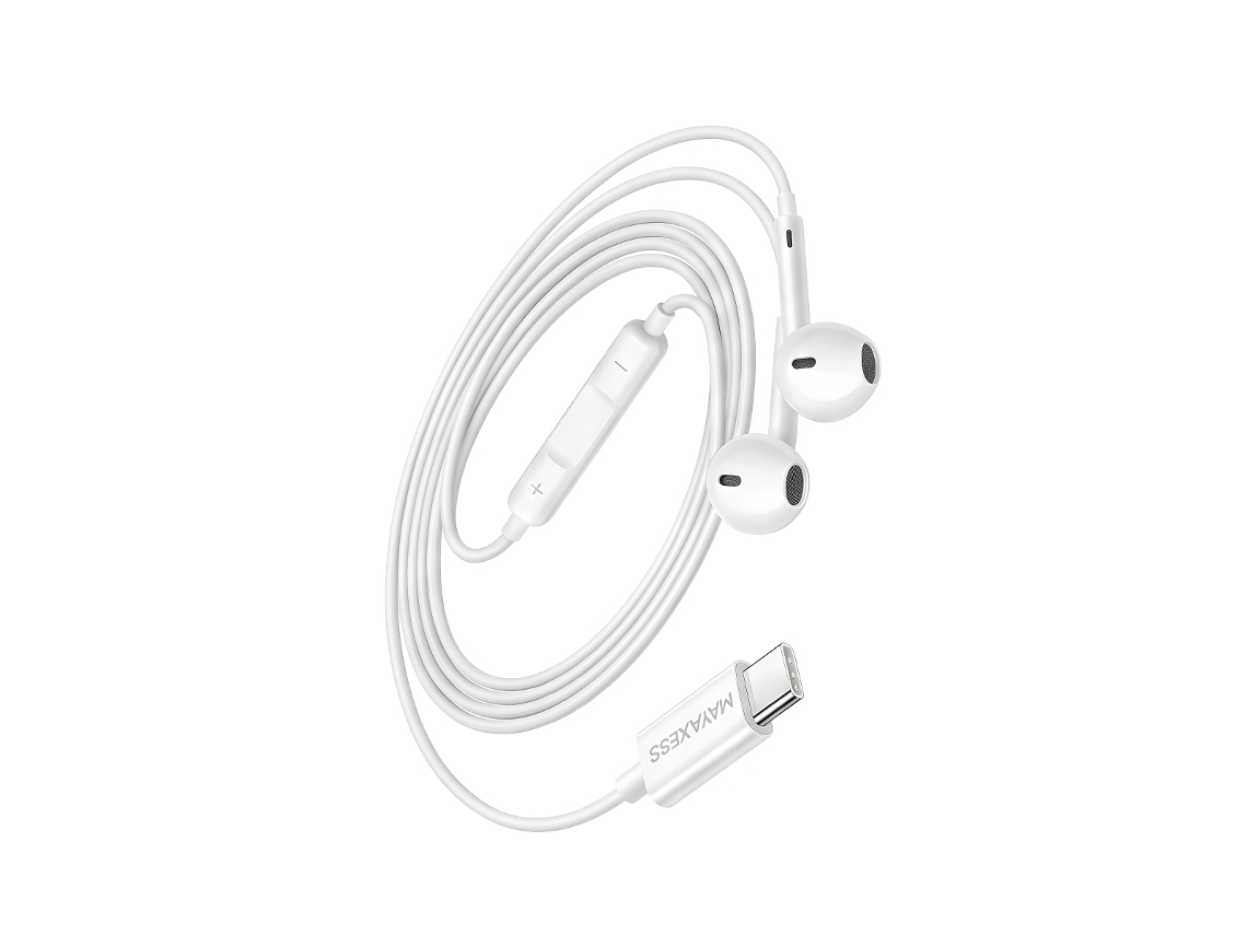Fones de Ouvido MAYAXESS com fio USB-C, microfone para Xiaomi Poco F7