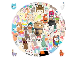 50 Autocolantes Com Motivos De Alpaca