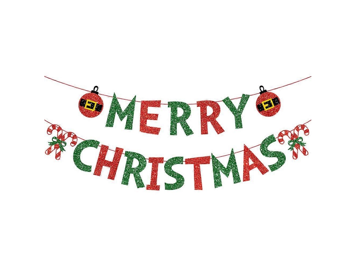 Faixa De Natal Com Letras Merry Christmas E Fio De 118 Polegadas