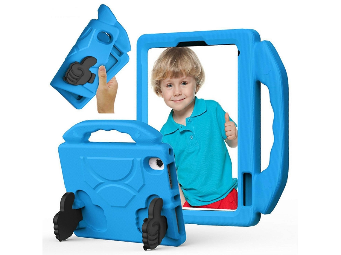 Capa Hengrongshen para iPad Mini (2021), capa de EVA ultramacia à prova de choque com suporte e porta-lápis, azul (2024)