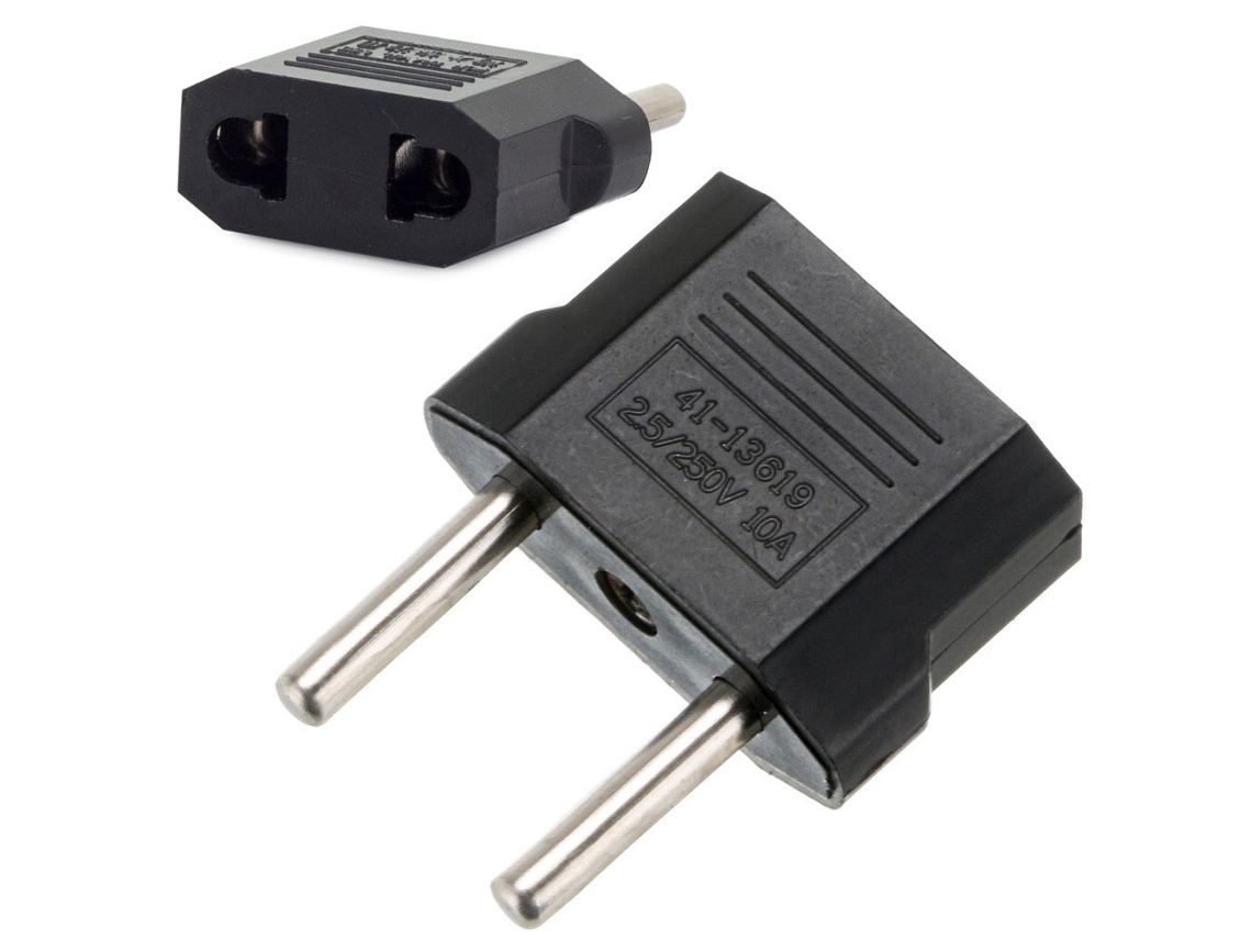 Adaptador De Tomada Elétrica Plugue Plano Para Redondo 250 V 10 A