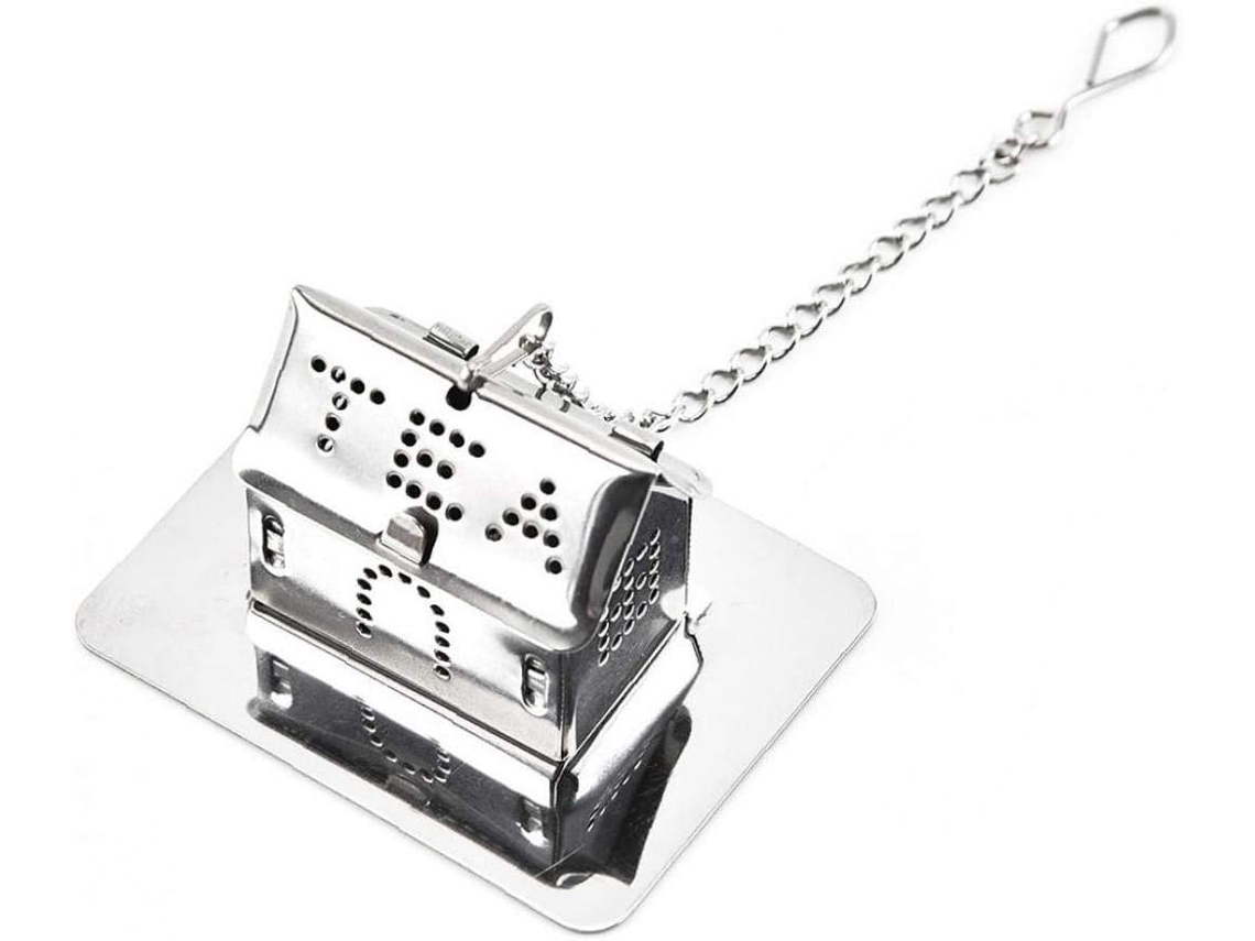 Infusor Chá Inox Reutilizável, Filtro Chá com Corrente DUREFORWARD