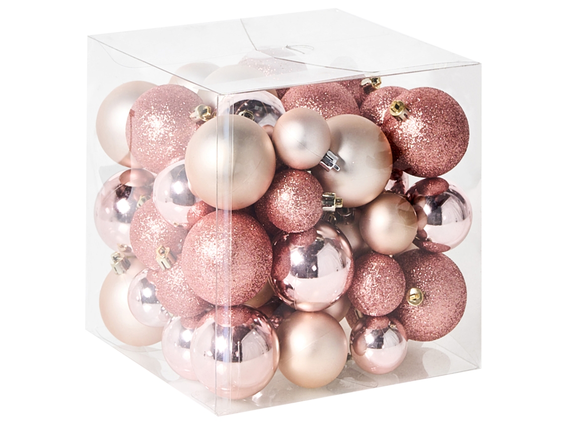 Conjunto De 60 Bolas Tyin Rosa Beliani