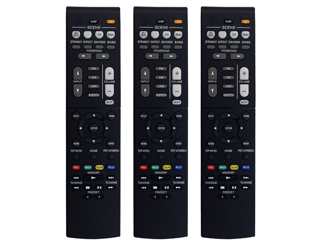 Controles remotos Rav561 Zz43210 para receptores de home theater Yamaha HTR-3072, RX-V385, YHT-4950UBL, RX-V381, RX-V383 e HTR-3071.