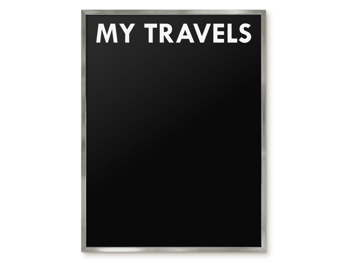 Magnetic Glass Board My Travels For The Hall Espelharte (60x80 Cm)