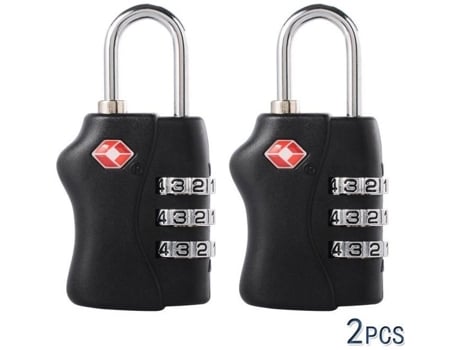 Cadeado XCSOURCE 2 Pcs Tsa com Cadeado de Combinação de Código para Mala de Viagem Hs206
