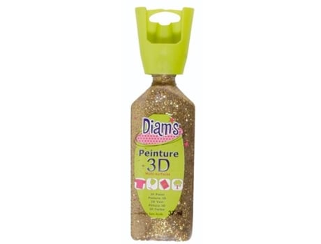 Tinta Multisuperfície 3D Glitter Dourado Diam'S
