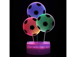 Luminária de Mesa 3d com Efeito Futebolístico, Perfeita para Decoração de Casa. Presente Ideal Fãs Futebol, Homens BRILVIBERA