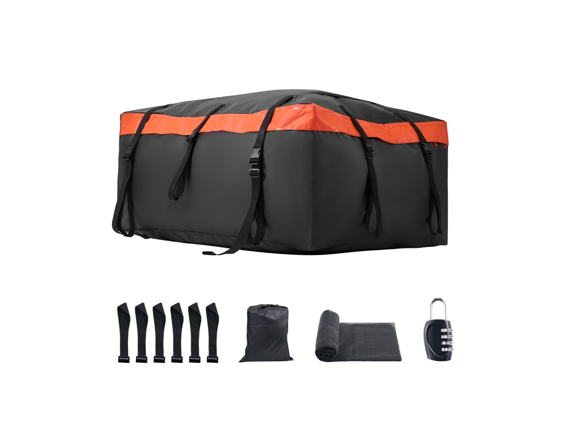 Bolsa de Carga para Teto Automóvel, Resistente, Pvc 840d, 100 Impermeável, Todos os Veículos com Ou Sem Porta equipamentos, Fechadura, Gancho 6