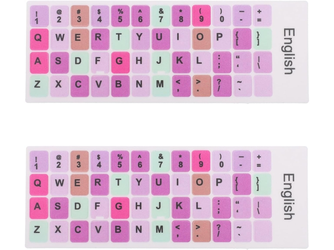 Folhas De Adesivos Autoadesivos De 25 Cm (10 Polegadas) Em Abs Para Teclado