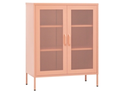 Armário de arrumação VIDAXL Cor-de-rosa Aço (80x35x101,5 cm)