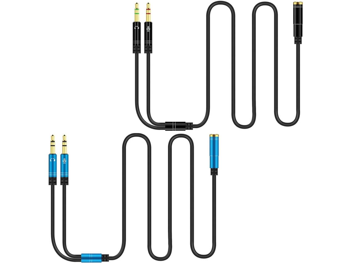 Cabo Y de áudio com 10 peças, adaptador duplo para microfone e fones SFUSHOS