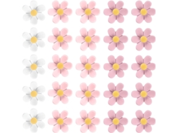 Conjunto De 10/20/30 Alfinetes Em Formato Flor Para Quadros Avisos