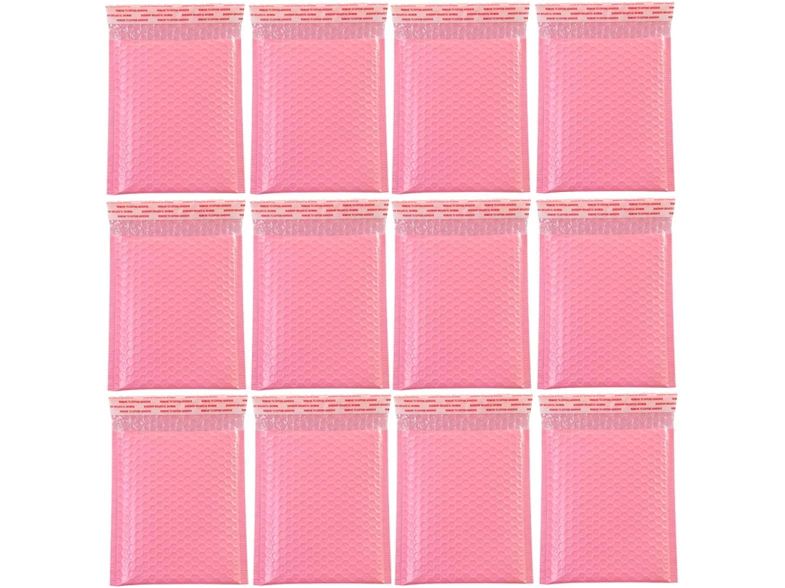 Envelopes Bolha Rosa 60 Unidades Em Pe, Autoadesivos Para Bijuterias