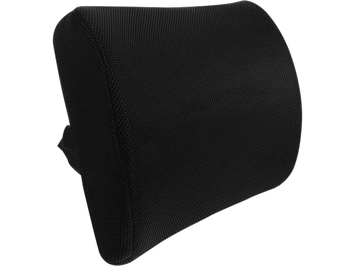 Almofada Lombar Ergonômica Em Pu Preto Para Assento, 1 Peça