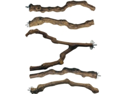 2026 percha para Aves Linjou 5 Piezas Palo de Uva Natural para Periquitos Y Pinzones