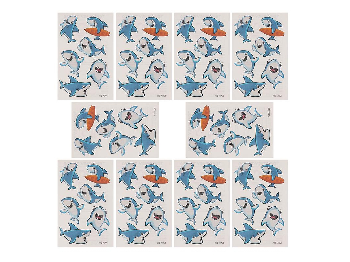 10pcs Adesivo De Tubarão Allinless