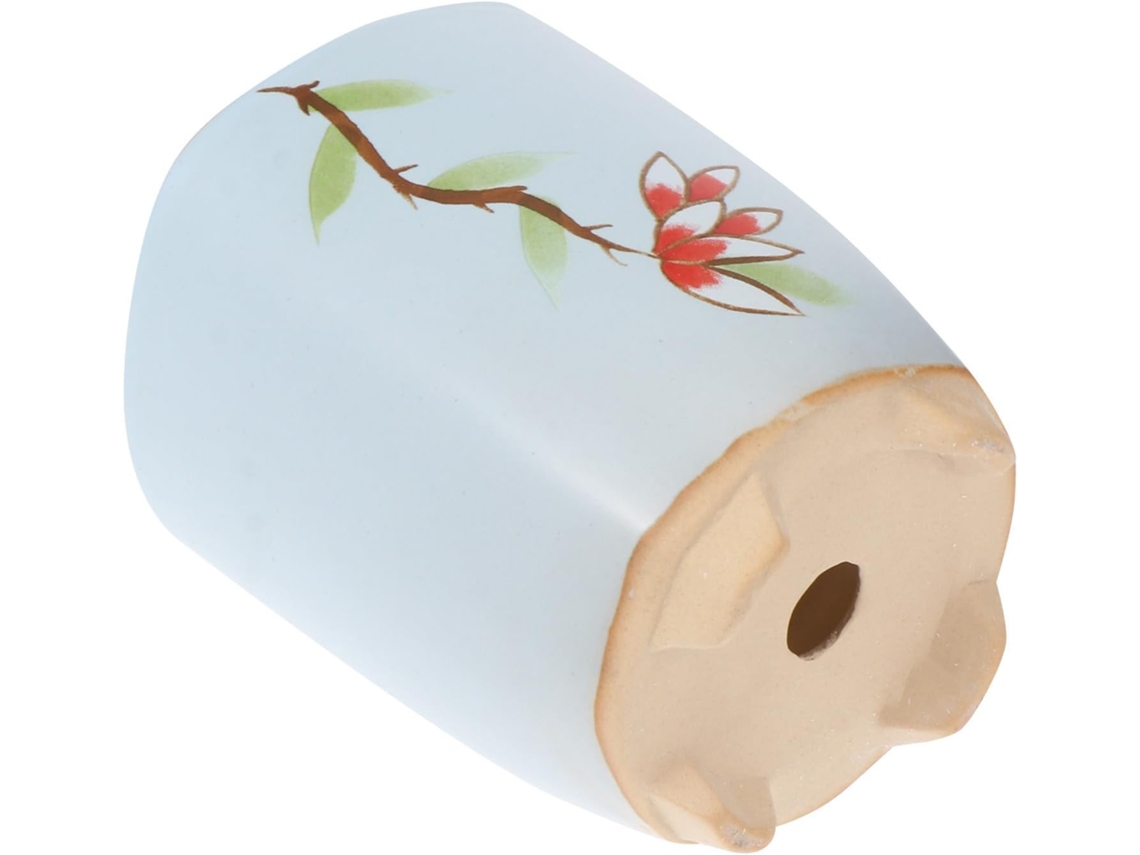 Vaso Pequeno e Criativo Kichouse para Suculentas, Vaso de Cerâmica com Estampa Floral, Acabamento Refinado para CHABERLU
