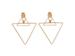 Brincos De Pingente Triangular Elegantes Simples