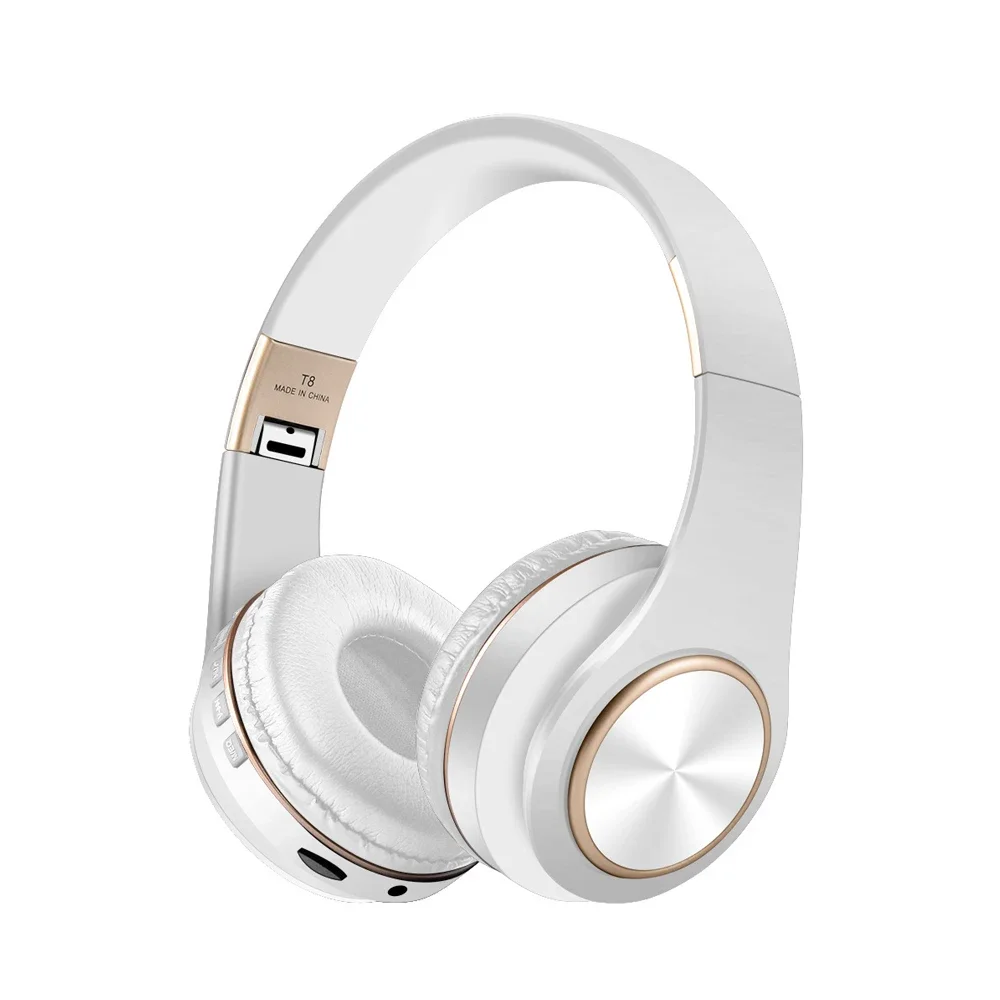 Fones De Ouvido Bluetooth (brancos), Com Cancelamento De Ruído, Reprodutor De Mp3, Ideais Para Esportes.