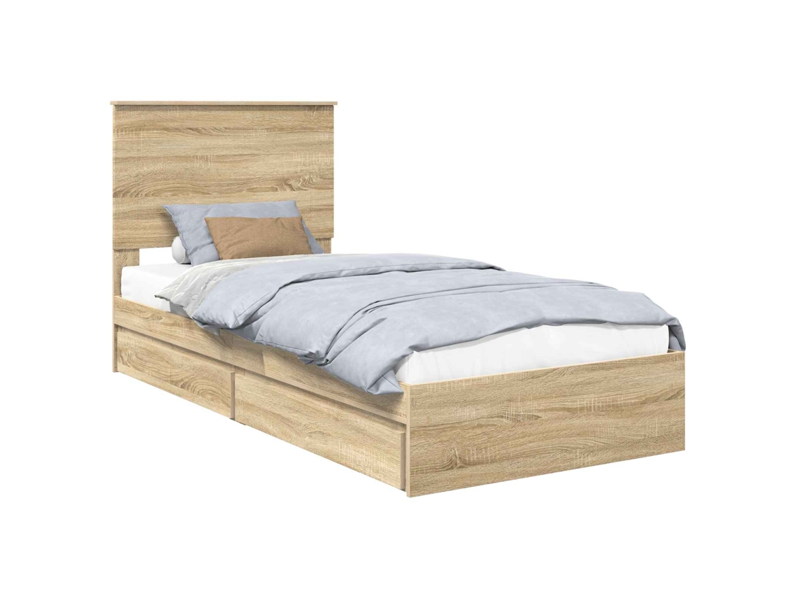Cama com Armazenamento Carvalho Sonoma 75x190 cm MAISON EXCLUSIVE