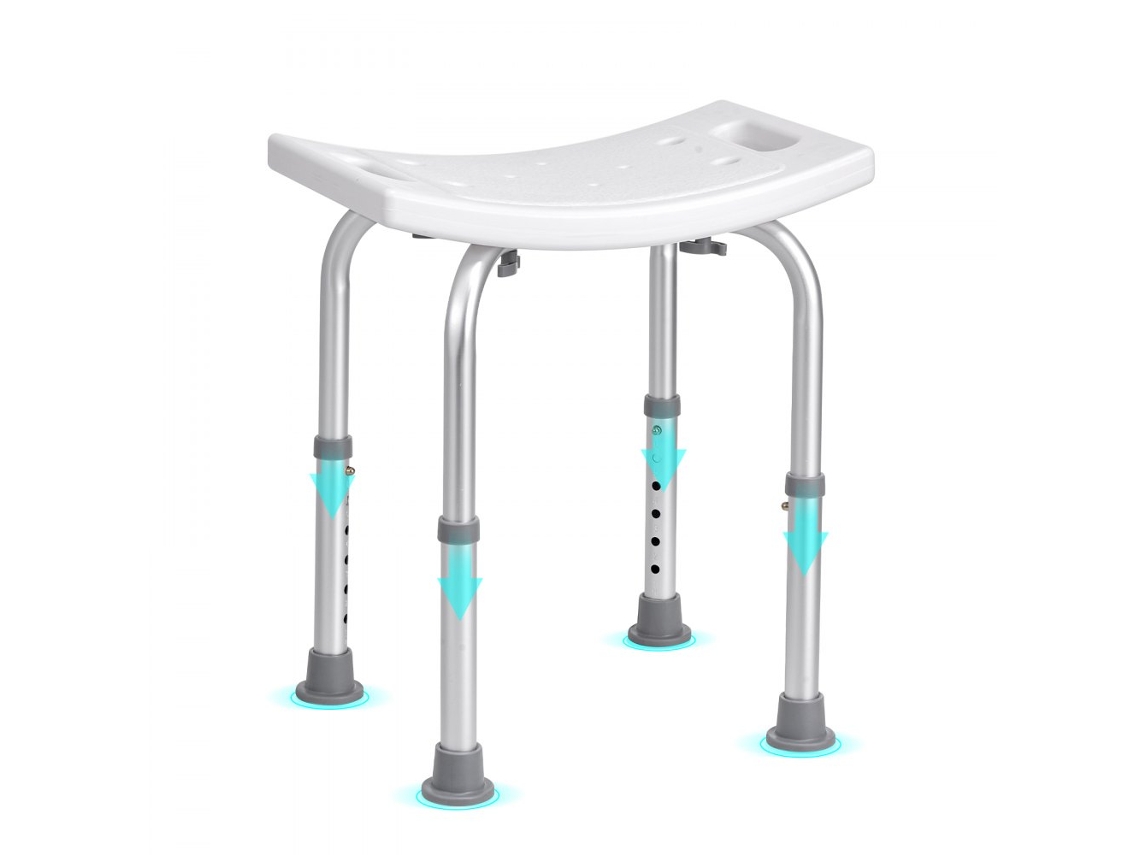 Conjunto De Acessórios Para Banho Com Banco De Duche Antiderrapante, Suporte Ajustável E Cadeira Ergonómica Tekmaquinas