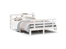 Bed Frame, Bed Frames Vidaxl Branco Madeira