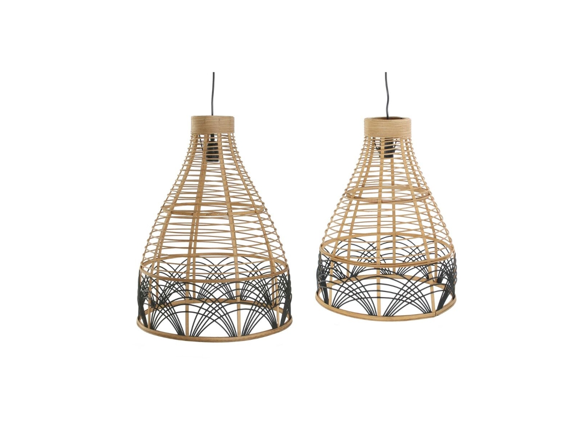 Candeeiro De Teto DKD HOME DECOR (Rotim - 50 W - 45 x 45 x 60 Cm)