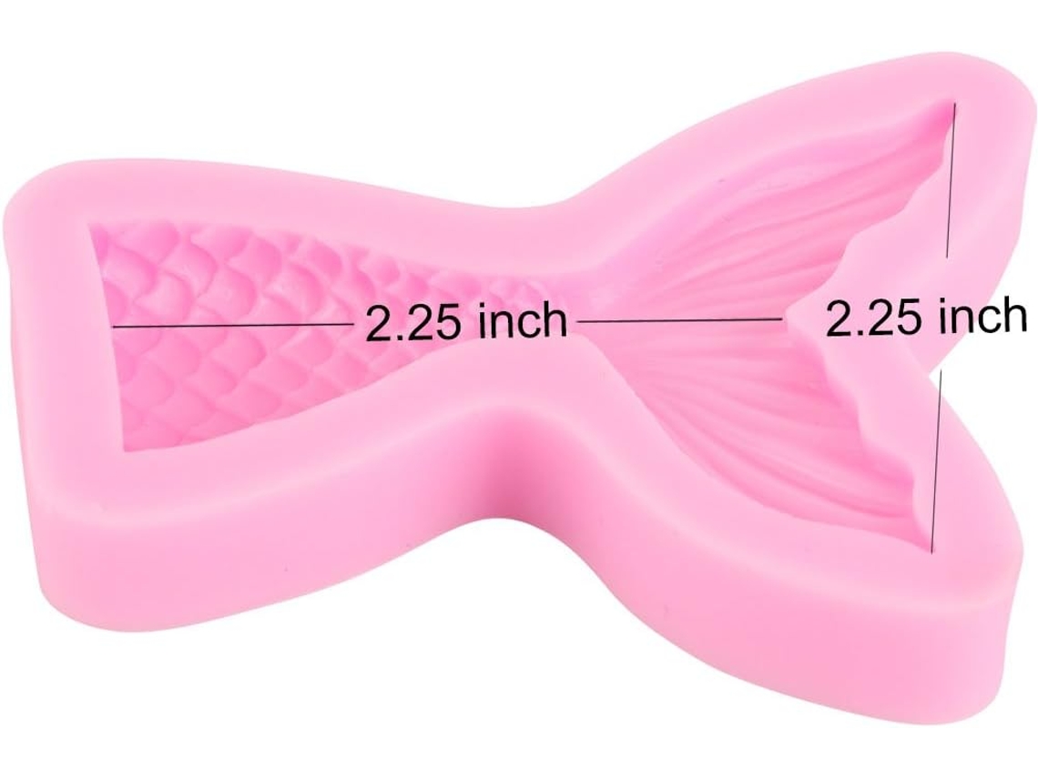 Forma De Silicone Para Assar, Marzipã E Doces, Cauda Da Pequena Sereia Rosa Aquaforge