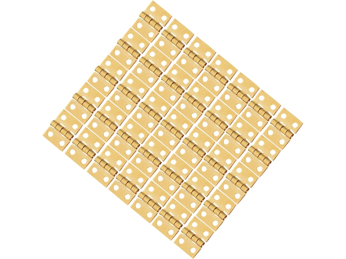 Conjunto De 30 Mini Dobradiças Cobre Estilo Retrô Para Caixas Madeira