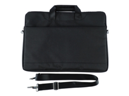 Bolsa para laptop de 15,6 polegadas, grande capacidade, à prova d'água, respirável, tecido Oxford, com alça de ombro, preta, Slowmoose
