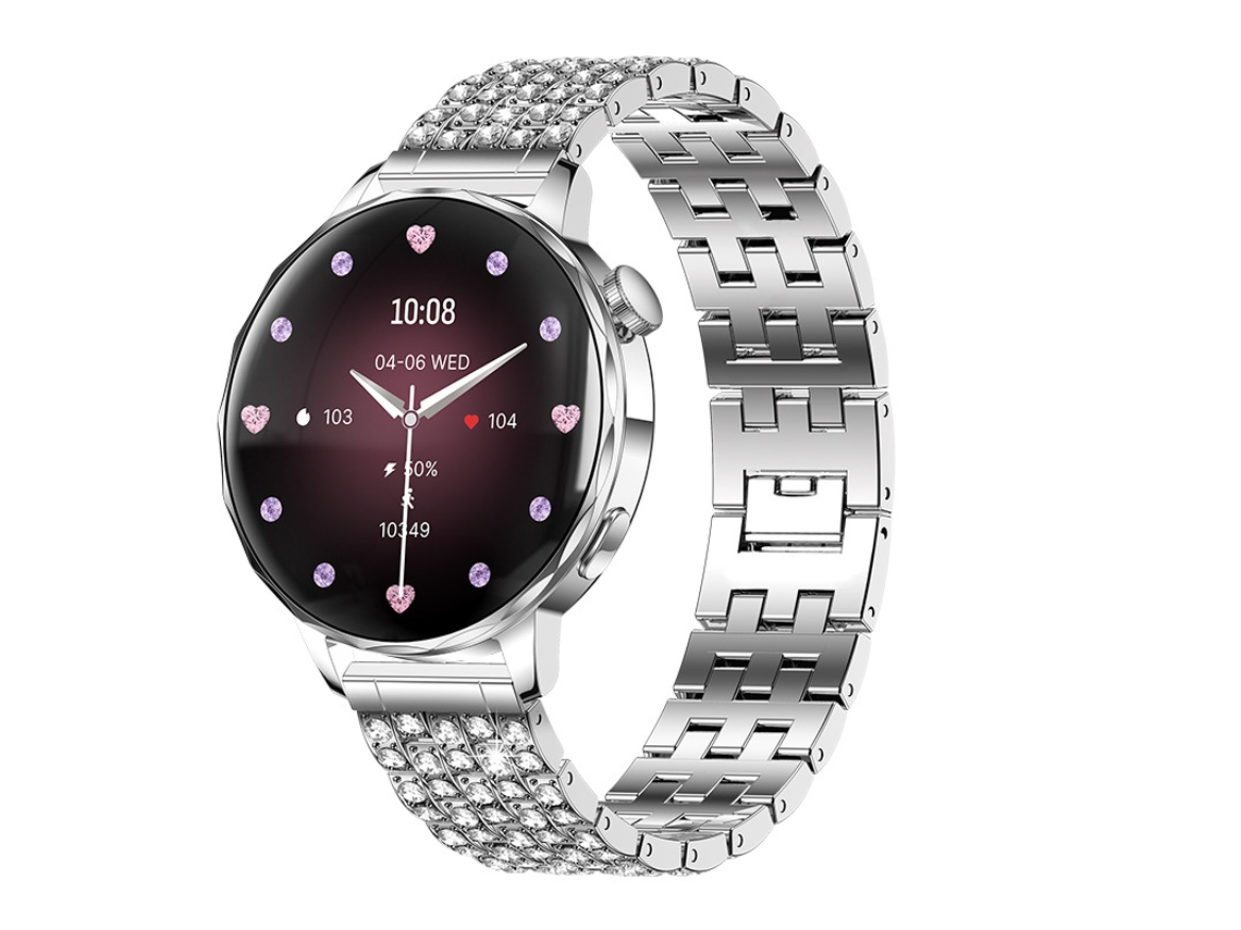 Relógio Inteligente Com Suporte Para Chamadas Via Bluetooth, Ecrã Hd De 1,27 Polegadas, Monitor De Ritmo Cardíaco E Spo2.