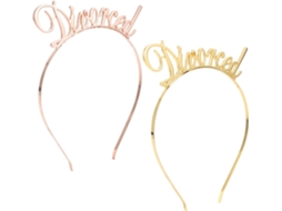 Tiara Dourada Elástica De Duas Peças, Confortável Para Mulheres, Ideal Para Festas.