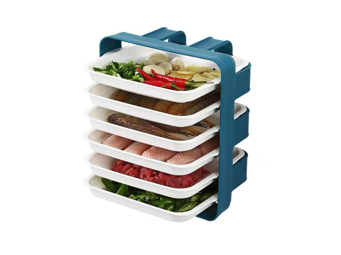Organizador de Parede 6 Camadas para Cozinha Prato de Preparo