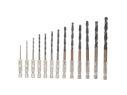 Conjunto De 13 Brocas Hexagonais Hss Para Madeira, Aço E Metal Conjunto De Brocas De Troca Rápida Gokoco