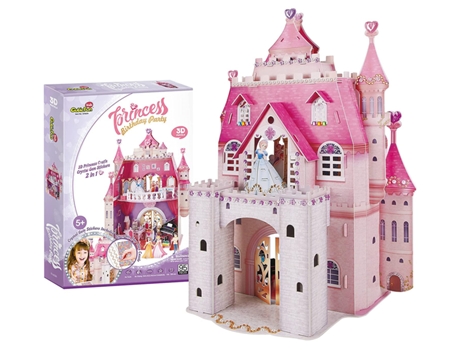 Festa de aniversário de princesa quebra-cabeça 3D 95 peças
