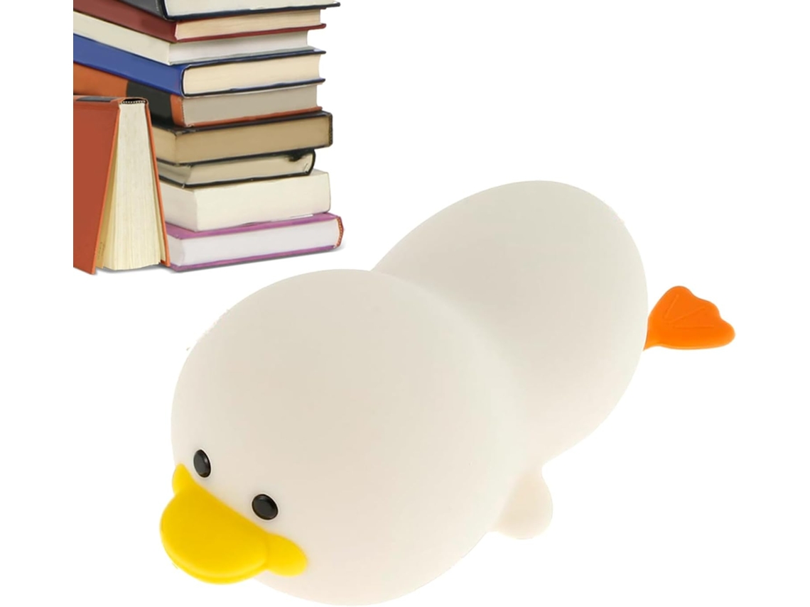 Luminária Noturna De Silicone Em Formato Pato Com Controle Por Toque
