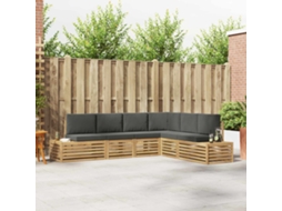 Vidaxl Conjunto De Sofás Para Exterior 6 Peça Branco E Antracite
