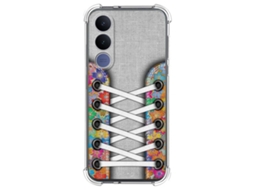 Capa Tumundosmartphone De Silicone À Prova De Choque Para Vivo V70 Fe Estampa De Tênis 04 Desenhos