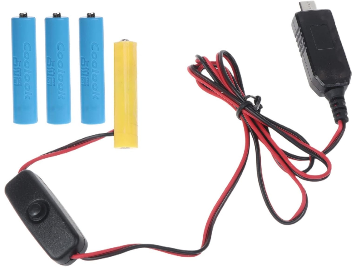 (lr3 Am4) Substitui A Bateria Usb-c Por 4 Baterias De 1,5 V Para Cabo