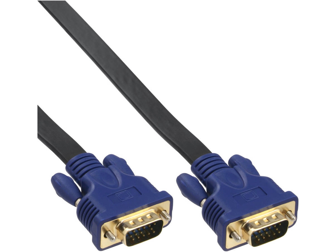 Cabo de Vídeo INLINE (VGA - 50 cm - Preto)