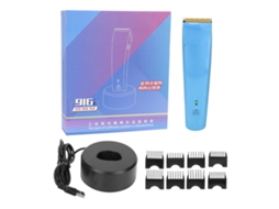 Máquina De Cortar Pelo Eléctrica Inalámbrica Acero Inoxidable Profesional Kit De Peluquería Para Hombres Azul