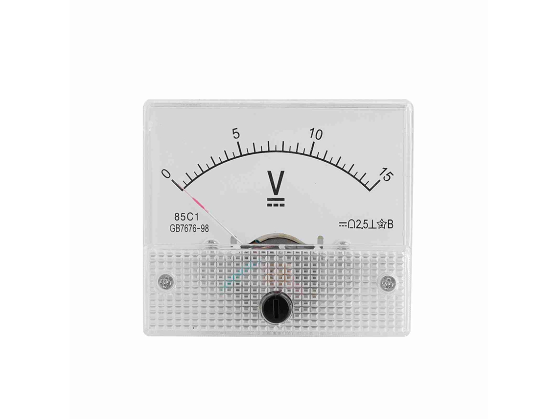 Voltímetro Analógico De Painel Dc 0-15v Com Precisão 2.5 Para Medição De Tensão E Corrente