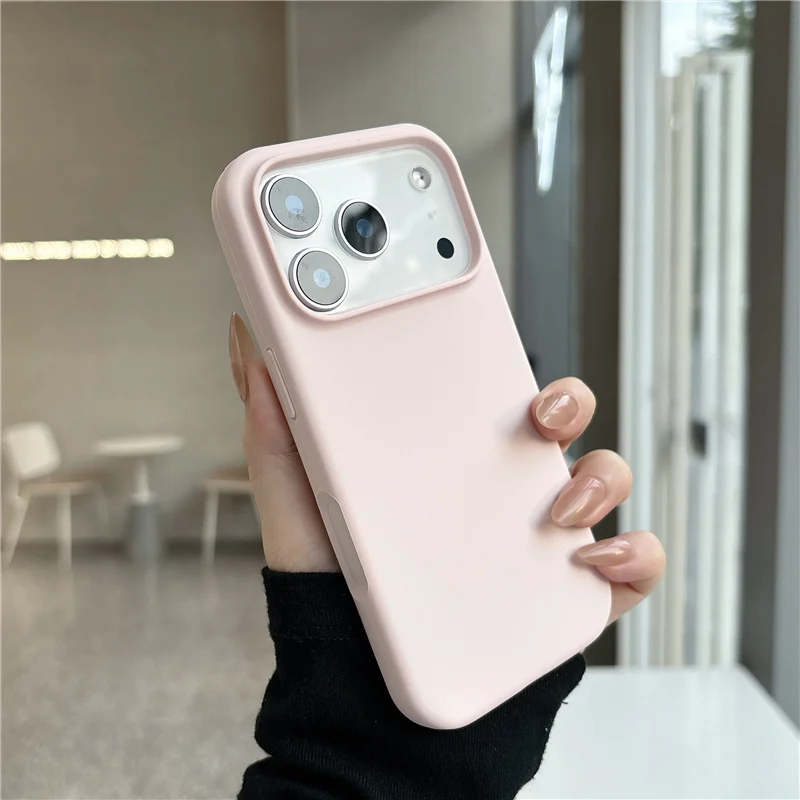 Capa Magnética De Silicone Líquido Para Iphone 12 Pro (rosa), Capa Fosca Macia.
