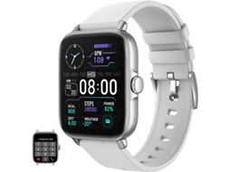 Smartwatch YIZHOOD Te637 com Tea Sensível Ao Toque com Freqüência Cardíaca Rastreador de Fitness Prata